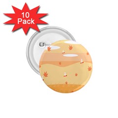 Dragonfly Leaf Orange 1 75  Buttons (10 Pack)