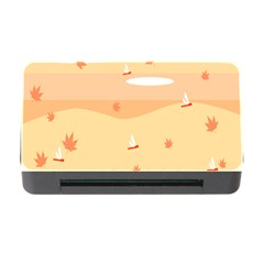 Dragonfly Leaf Orange Memory Card Reader With Cf by Mariart