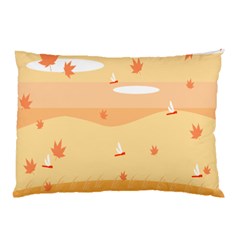 Dragonfly Leaf Orange Pillow Case (two Sides) by Mariart