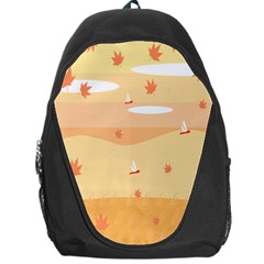 Dragonfly Leaf Orange Backpack Bag