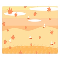 Dragonfly Leaf Orange Double Sided Flano Blanket (small)  by Mariart