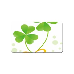 Flower Floralleaf Green Reboon Magnet (name Card)