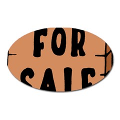 For Sale Sign Black Brown Oval Magnet by Mariart