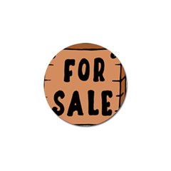 For Sale Sign Black Brown Golf Ball Marker (10 Pack) by Mariart