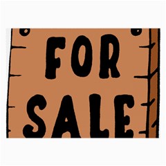 For Sale Sign Black Brown Large Glasses Cloth (2-side) by Mariart