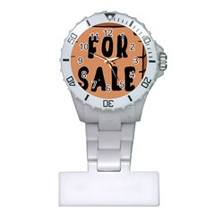 For Sale Sign Black Brown Plastic Nurses Watch by Mariart