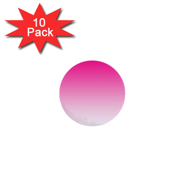 Gradients Pink White 1  Mini Buttons (10 pack) 