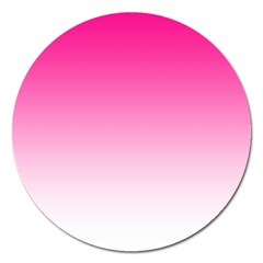 Gradients Pink White Magnet 5  (round)