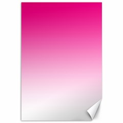 Gradients Pink White Canvas 12  X 18   by Mariart