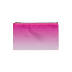 Gradients Pink White Cosmetic Bag (small)  by Mariart