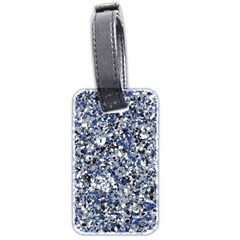 Electric Blue Blend Stone Glass Luggage Tags (two Sides) by Mariart