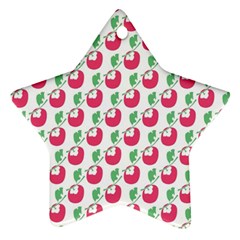 Fruit Pink Green Mangosteen Star Ornament (two Sides)