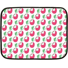 Fruit Pink Green Mangosteen Fleece Blanket (mini)