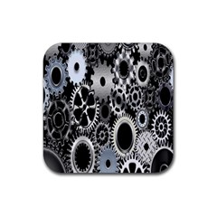 Gears Technology Steel Mechanical Chain Iron Rubber Coaster (square) 