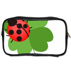 Insect Flower Floral Animals Green Red Toiletries Bags 2-side by Mariart