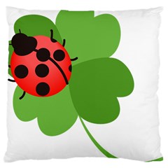 Insect Flower Floral Animals Green Red Large Cushion Case (two Sides) by Mariart