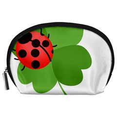 Insect Flower Floral Animals Green Red Accessory Pouches (large) 