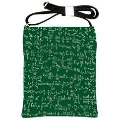 Formula Number Green Board Shoulder Sling Bags by Mariart