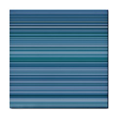 Horizontal Line Blue Tile Coasters