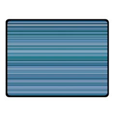 Horizontal Line Blue Double Sided Fleece Blanket (small)  by Mariart