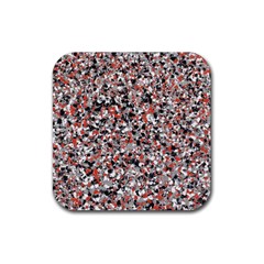 Hurley Mix Electric Electric Red Blend Rubber Coaster (square)  by Mariart