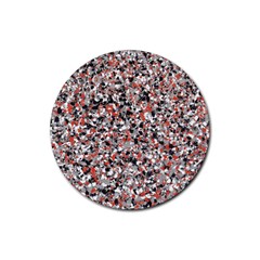 Hurley Mix Electric Electric Red Blend Rubber Round Coaster (4 Pack)  by Mariart