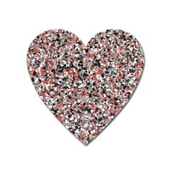 Hurley Mix Electric Electric Red Blend Heart Magnet by Mariart