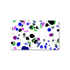 Colorful Random Blobs Background Magnet (name Card) by Nexatart