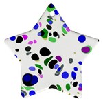 Colorful Random Blobs Background Star Ornament (Two Sides) Front