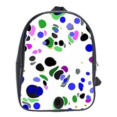 Colorful Random Blobs Background School Bags (xl) 