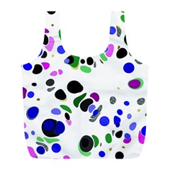 Colorful Random Blobs Background Full Print Recycle Bags (l) 