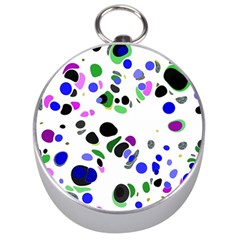 Colorful Random Blobs Background Silver Compasses by Nexatart