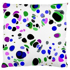 Colorful Random Blobs Background Large Flano Cushion Case (one Side) by Nexatart