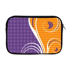 Leaf Polka Dot Purple Orange Apple Macbook Pro 17  Zipper Case by Mariart
