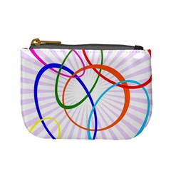 Abstract Background With Interlocking Oval Shapes Mini Coin Purses