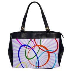 Abstract Background With Interlocking Oval Shapes Office Handbags