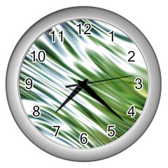 Fluorescent Flames Background Light Effect Abstract Wall Clocks (silver)  by Nexatart