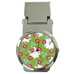 Insect Flower Floral Animals Star Green Red Sunflower Money Clip Watches