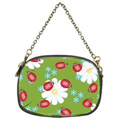 Insect Flower Floral Animals Star Green Red Sunflower Chain Purses (one Side) 