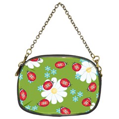 Insect Flower Floral Animals Star Green Red Sunflower Chain Purses (two Sides)  by Mariart
