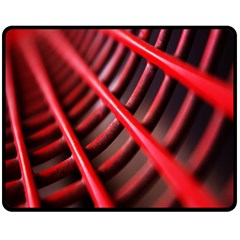 Abstract Of A Red Metal Chair Double Sided Fleece Blanket (medium) 