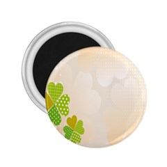 Leaf Polka Dot Green Flower Star 2 25  Magnets by Mariart