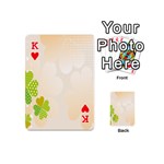 Leaf Polka Dot Green Flower Star Playing Cards 54 (Mini)  Front - HeartK