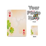 Leaf Polka Dot Green Flower Star Playing Cards 54 (Mini)  Front - DiamondQ