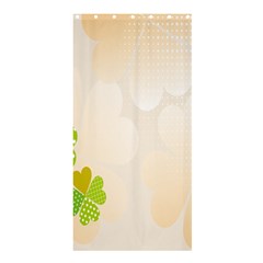 Leaf Polka Dot Green Flower Star Shower Curtain 36  X 72  (stall) 