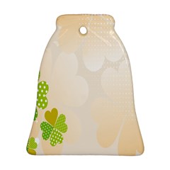 Leaf Polka Dot Green Flower Star Bell Ornament (two Sides) by Mariart