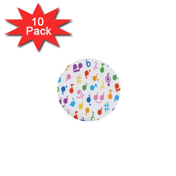 Musical Notes 1  Mini Buttons (10 pack) 