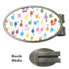 Musical Notes Money Clips (oval)  by Mariart