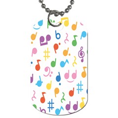 Musical Notes Dog Tag (two Sides) by Mariart