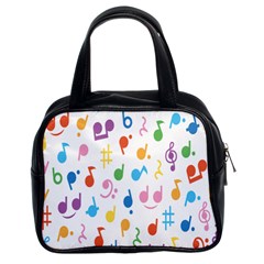 Musical Notes Classic Handbags (2 Sides)